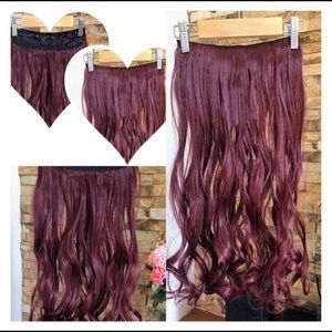 ★𝙈𝘼𝙆𝙀 𝙈𝙀 𝘼𝙉 𝙊𝙁𝙁𝙀𝙍★ DevaLook full hair extensions - Plum red